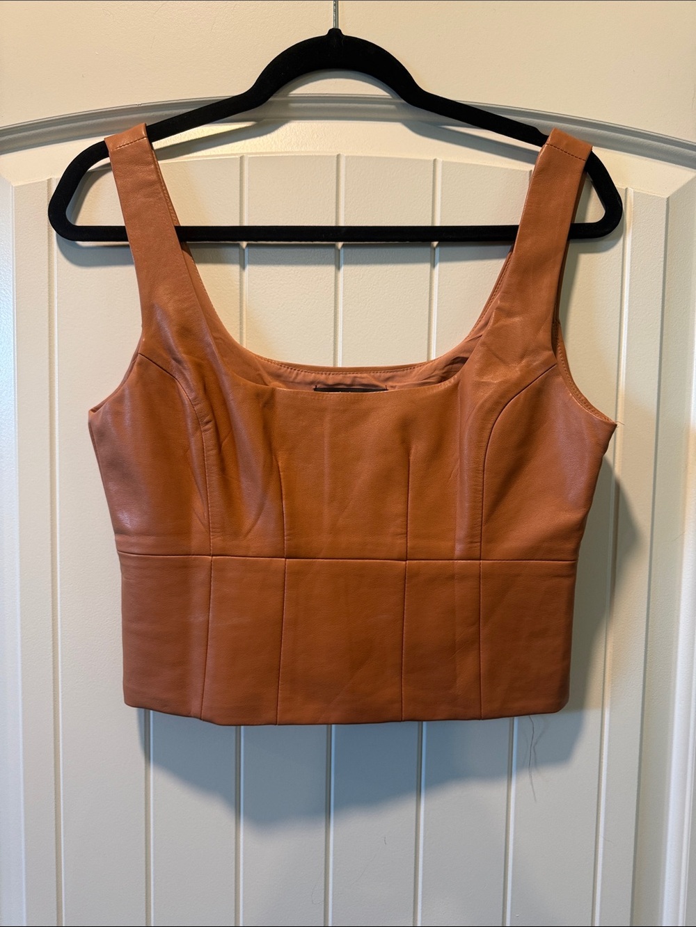Lulu’s Faux Leather Crop Top
